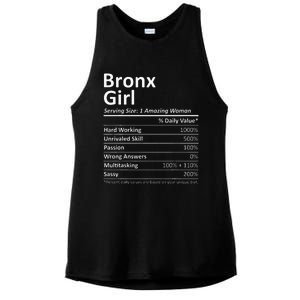 Bronx Girl Ny New York Funny City Home Roots Usa Gift Ladies PosiCharge Tri-Blend Wicking Tank