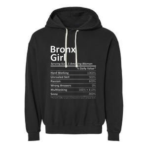 Bronx Girl Ny New York Funny City Home Roots Usa Gift Garment-Dyed Fleece Hoodie