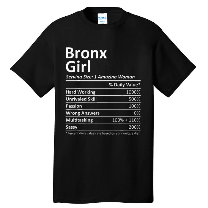 Bronx Girl Ny New York Funny City Home Roots Usa Gift Tall T-Shirt