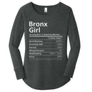 Bronx Girl Ny New York Funny City Home Roots Usa Gift Women's Perfect Tri Tunic Long Sleeve Shirt