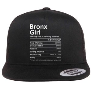 Bronx Girl Ny New York Funny City Home Roots Usa Gift Flat Bill Trucker Hat