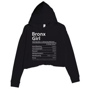 Bronx Girl Ny New York Funny City Home Roots Usa Gift Crop Fleece Hoodie