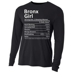 Bronx Girl Ny New York Funny City Home Roots Usa Gift Cooling Performance Long Sleeve Crew