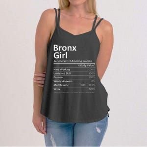 Bronx Girl Ny New York Funny City Home Roots Usa Gift Women's Strappy Tank