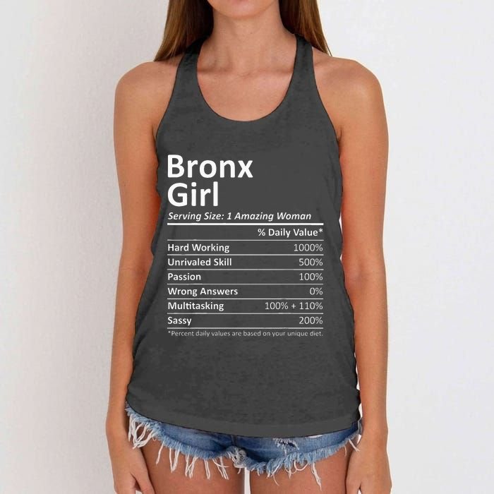 Bronx Girl Ny New York Funny City Home Roots Usa Gift Women's Knotted Racerback Tank