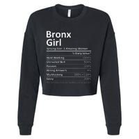 Bronx Girl Ny New York Funny City Home Roots Usa Gift Cropped Pullover Crew