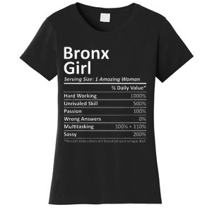 Bronx Girl Ny New York Funny City Home Roots Usa Gift Women's T-Shirt