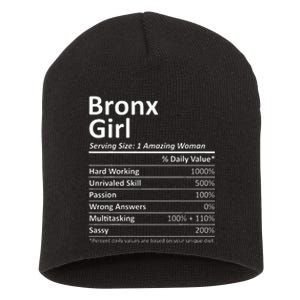 Bronx Girl Ny New York Funny City Home Roots Usa Gift Short Acrylic Beanie