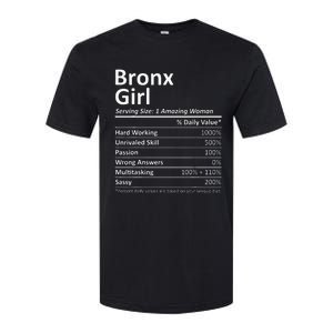 Bronx Girl Ny New York Funny City Home Roots Usa Gift Softstyle CVC T-Shirt