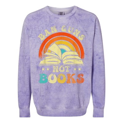 Ban Guns Not Books Colorblast Crewneck Sweatshirt