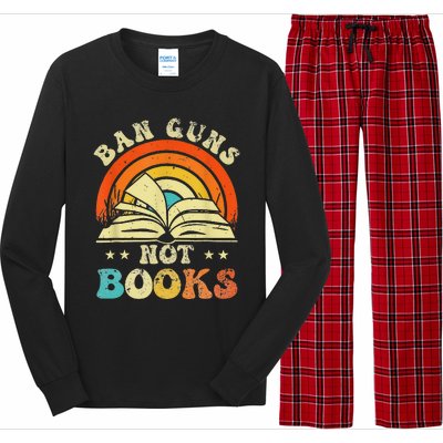 Ban Guns Not Books Long Sleeve Pajama Set