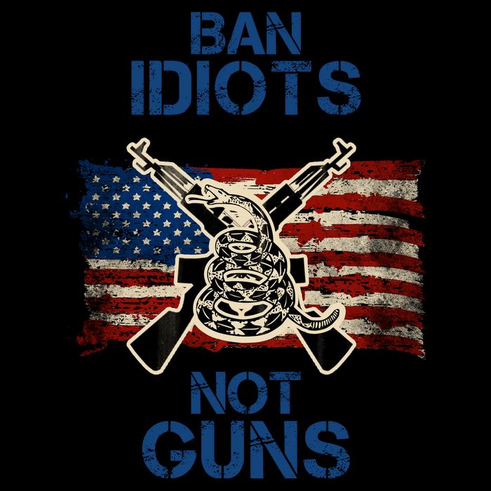 Ban Guns Not Idiots Pro American Gun Rights Flag Mug