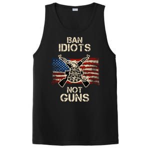 Ban Guns Not Idiots Pro American Gun Rights Flag PosiCharge Competitor Tank