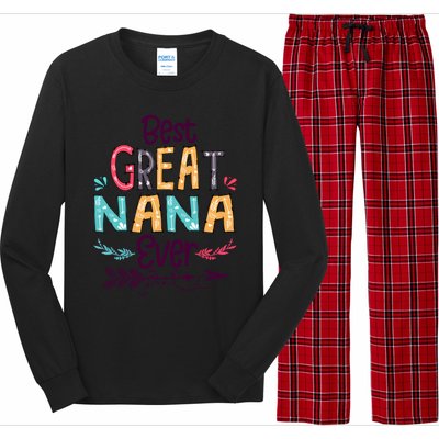 Best Great Nana Ever Cute Arrow Family Blessing Gift Long Sleeve Pajama Set