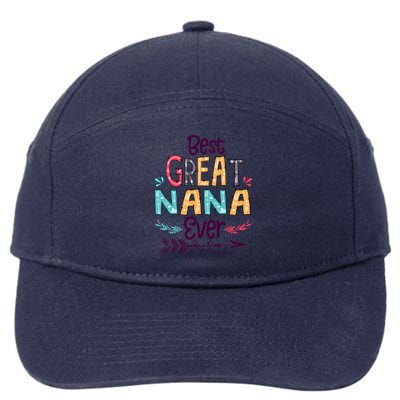 Best Great Nana Ever Cute Arrow Family Blessing Gift 7-Panel Snapback Hat