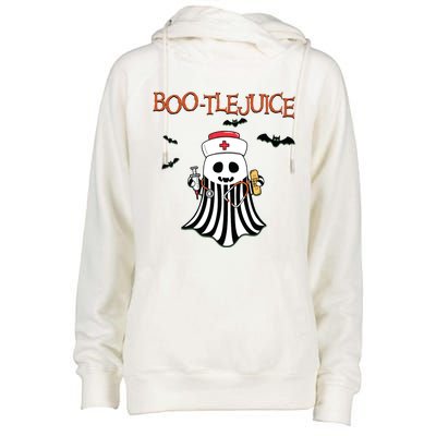 Bootlejuice Ghost Nurse Halloween Womens Funnel Neck Pullover Hood