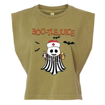 Bootlejuice Ghost Nurse Halloween Garment-Dyed Women's Muscle Tee