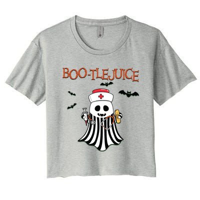 Bootlejuice Ghost Nurse Halloween Women's Crop Top Tee