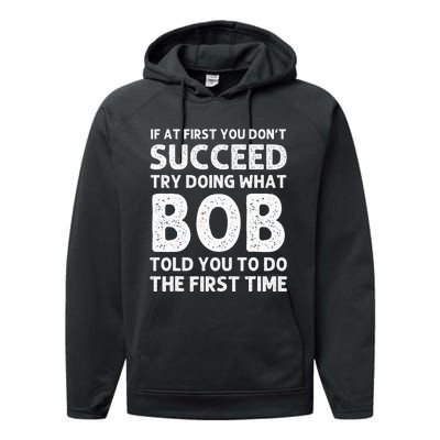 Bob Gift Name Personalized Birthday Funny Christmas Joke Performance Fleece Hoodie