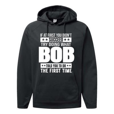 Bob Gift Name Personalized Birthday Funny Gift Performance Fleece Hoodie