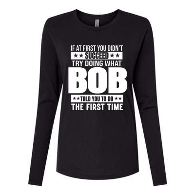 Bob Gift Name Personalized Birthday Funny Gift Womens Cotton Relaxed Long Sleeve T-Shirt