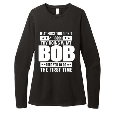 Bob Gift Name Personalized Birthday Funny Gift Womens CVC Long Sleeve Shirt