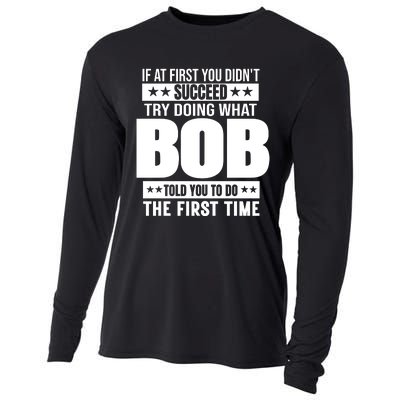 Bob Gift Name Personalized Birthday Funny Gift Cooling Performance Long Sleeve Crew