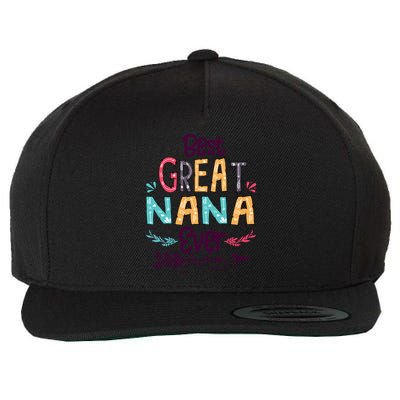 Best Great Nana Ever Cute Arrow Family Blessing Great Gift Wool Snapback Cap