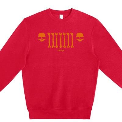 Bone Grille Orange Premium Crewneck Sweatshirt