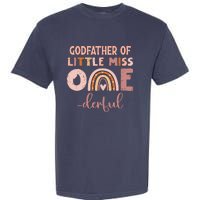 Boho Godfather Of Miss Onederful 1st Birthday Girl Cute Garment-Dyed Heavyweight T-Shirt