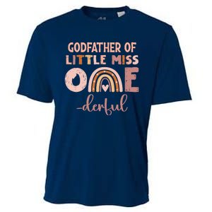 Boho Godfather Of Miss Onederful 1st Birthday Girl Cute Cooling Performance Crew T-Shirt