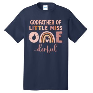 Boho Godfather Of Miss Onederful 1st Birthday Girl Cute Tall T-Shirt