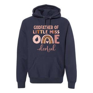 Boho Godfather Of Miss Onederful 1st Birthday Girl Cute Premium Hoodie