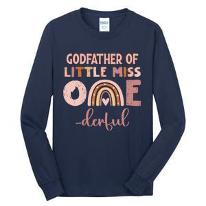 Boho Godfather Of Miss Onederful 1st Birthday Girl Cute Tall Long Sleeve T-Shirt