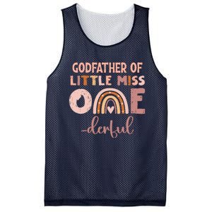 Boho Godfather Of Miss Onederful 1st Birthday Girl Cute Mesh Reversible Basketball Jersey Tank