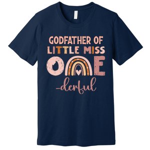 Boho Godfather Of Miss Onederful 1st Birthday Girl Cute Premium T-Shirt