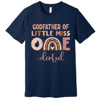 Boho Godfather Of Miss Onederful 1st Birthday Girl Cute Premium T-Shirt