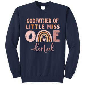 Boho Godfather Of Miss Onederful 1st Birthday Girl Cute Tall Sweatshirt