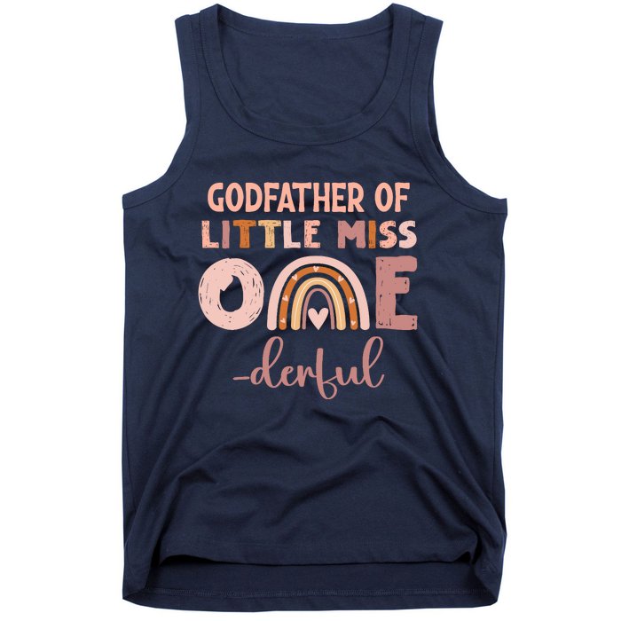 Boho Godfather Of Miss Onederful 1st Birthday Girl Cute Tank Top