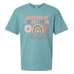 Boho Godfather Of Miss Onederful 1st Birthday Girl Cute Sueded Cloud Jersey T-Shirt