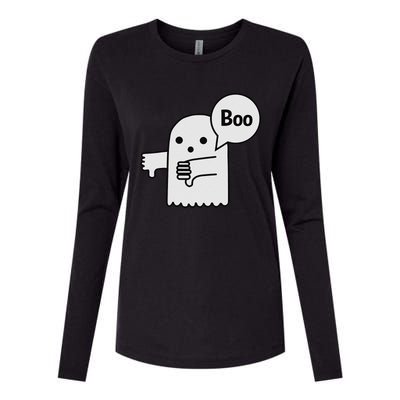 Boo Ghost Of Disapproval Womens Cotton Relaxed Long Sleeve T-Shirt