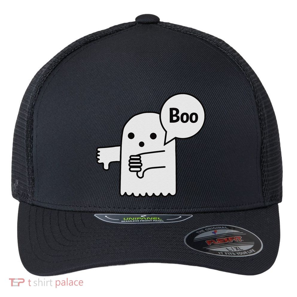 Boo Ghost Of Disapproval Flexfit Unipanel Trucker Cap
