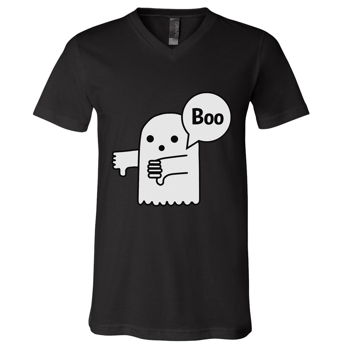 Boo Ghost Of Disapproval V-Neck T-Shirt