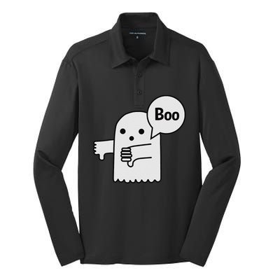 Boo Ghost Of Disapproval Silk Touch Performance Long Sleeve Polo