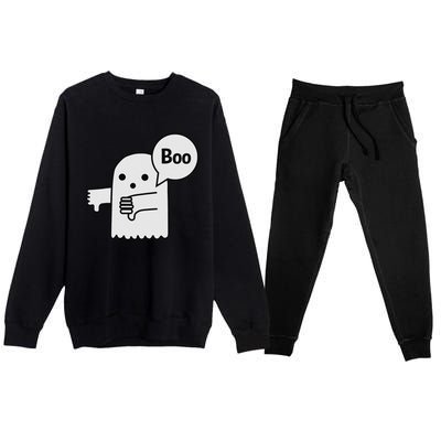 Boo Ghost Of Disapproval Premium Crewneck Sweatsuit Set