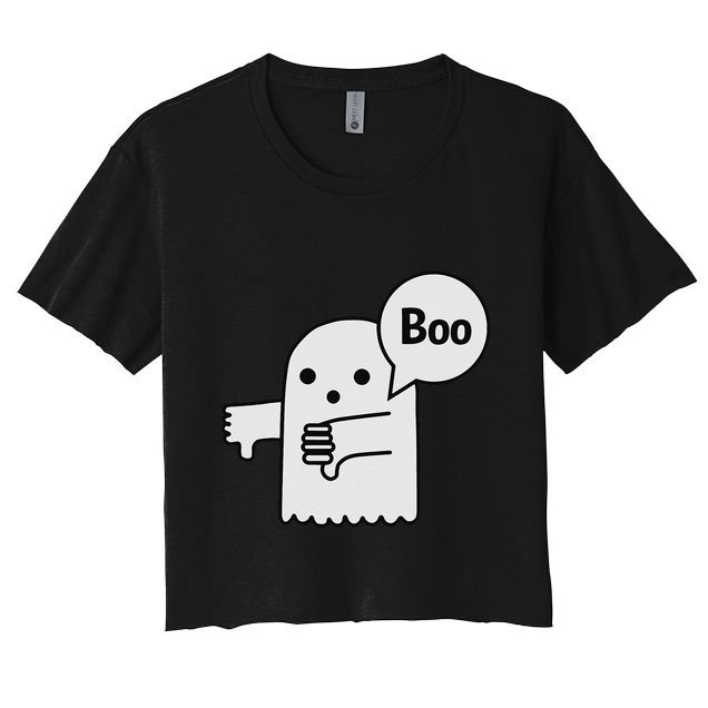 Boo Ghost Of Disapproval Crop Top