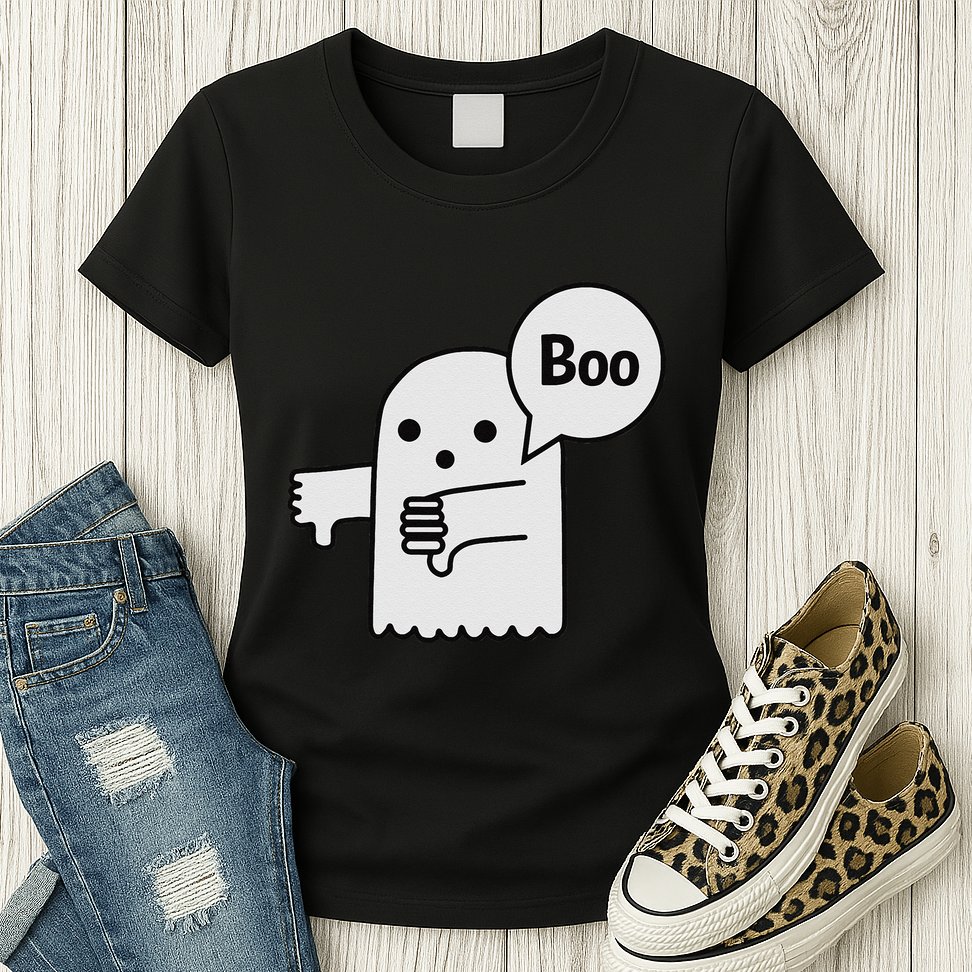 Boo Ghost Of Disapproval Womens T-Shirt