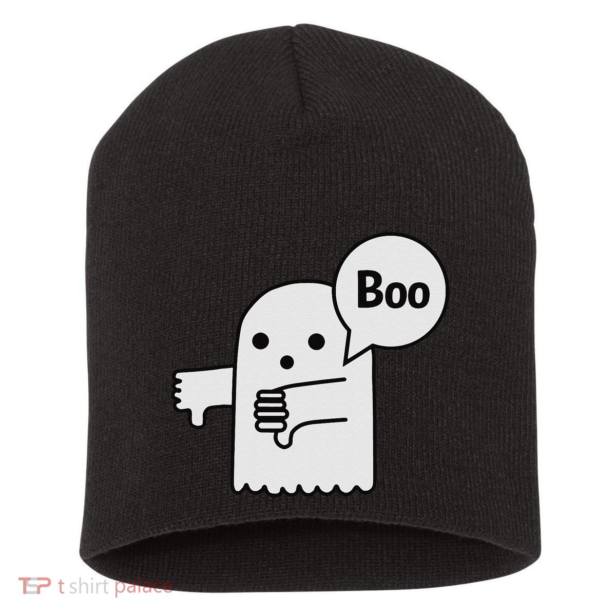 Boo Ghost Of Disapproval Short Acrylic Beanie