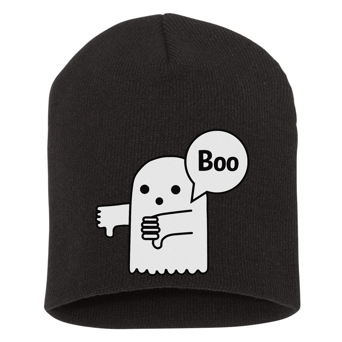 Boo Ghost Of Disapproval Short Acrylic Beanie