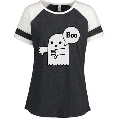 Boo Ghost Of Disapproval Enza Ladies Jersey Colorblock Tee